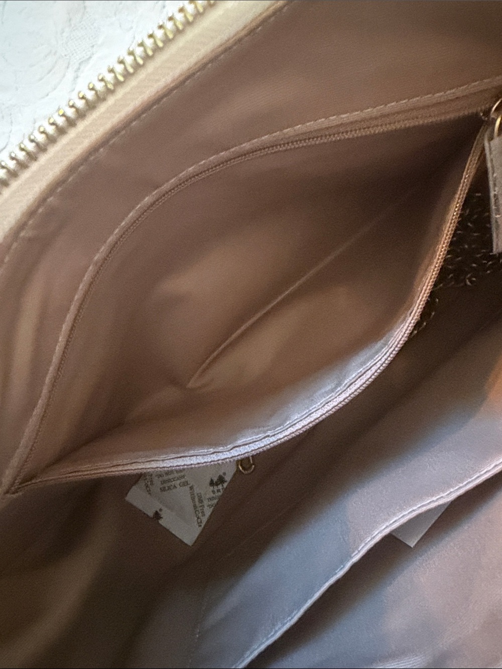 Coach Chalk Pebble Leather Shoulder Bag with Red Cherry Charm - Picture 10 of 11